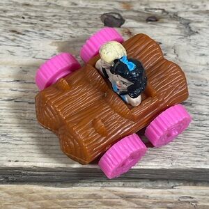 The Flintstones Betty Bam Bam Log Car 1993 McDonald’s Amblin Movie Vehicle Toy
